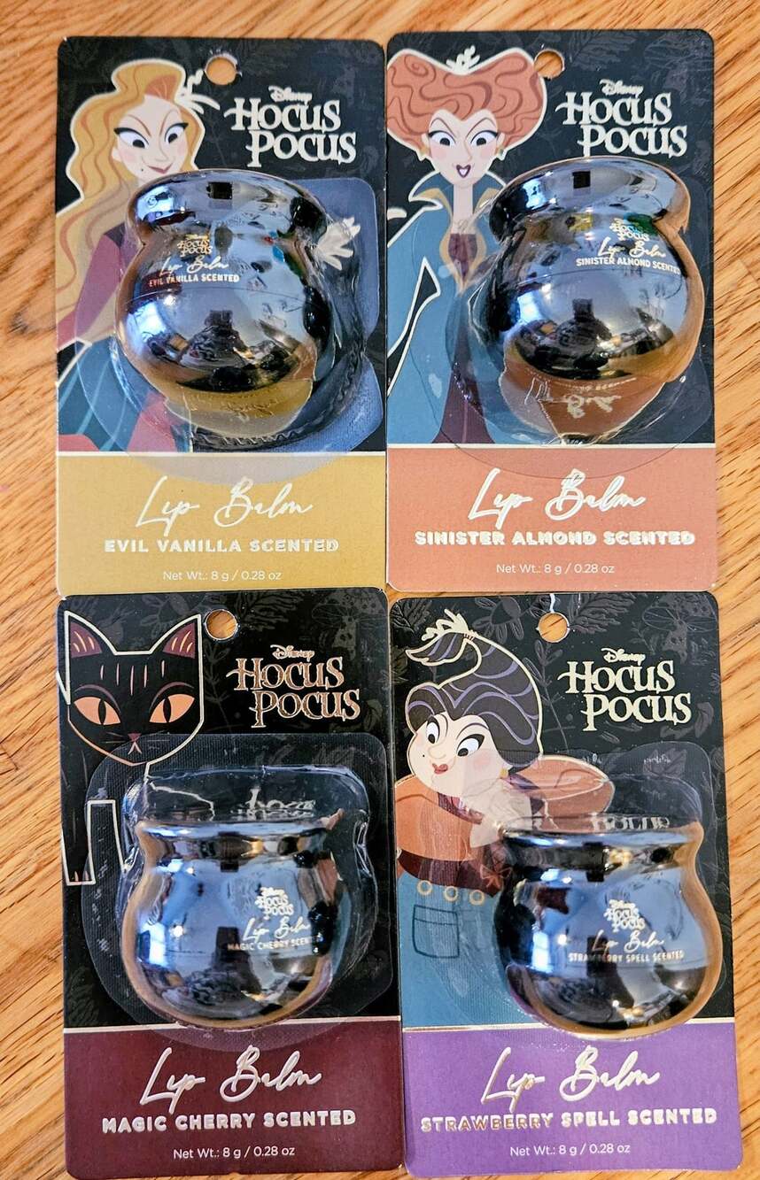 Disney Hocus Pocus Cauldron Lip Balm Set of 4 Scents